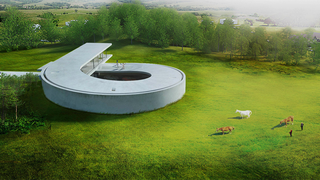 This Massive Concrete Loop Is Part House, Part Car Gallery